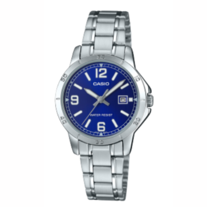 Casio General LTP-V004D-2B Silver Stainless Steel Band Women Watch